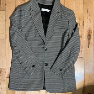 Astr Black and White Checkered Blazer